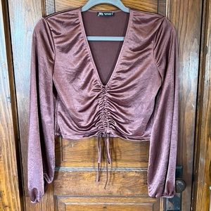 Brown metallic going out too from Zara